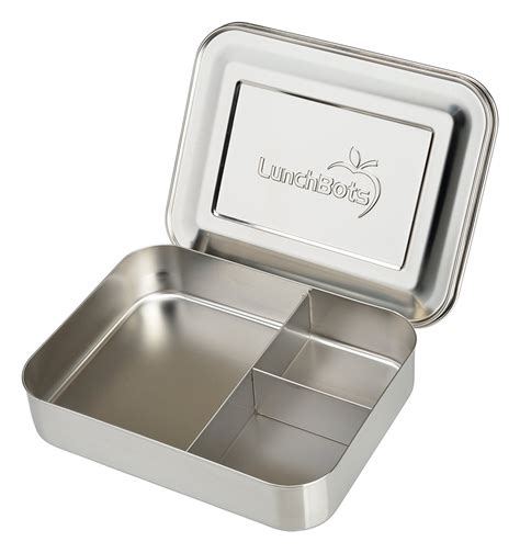 lunchbots large stainless steel lunch box|three section lunch box.